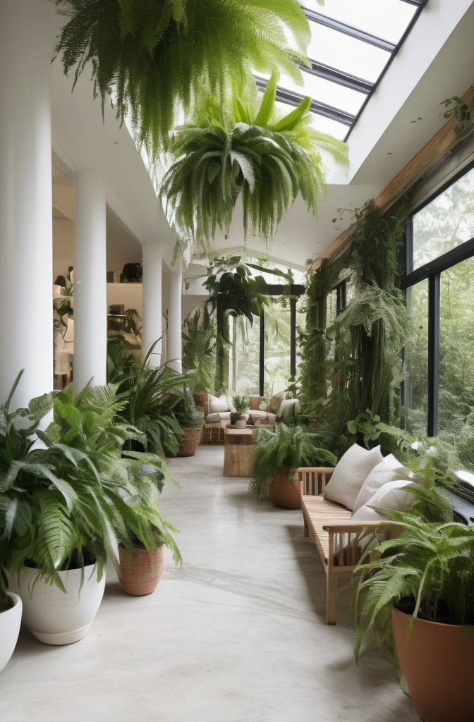 This veranda is filled with personal touches that make the space feel uniquely yours. A collection of hand-picked decorative items, such as vintage lanterns, framed family photos, and a set of custom-made pillows, adorn the seating area. A cozy, handwoven blanket is draped over the sofa, adding warmth and comfort. A personal touch is added with a few handcrafted wooden sculptures displayed on the tables, alongside a selection of your favorite books and small trinkets. The colors in the space reflect your personal style, with a combination of soft neutrals and a few bold accent pieces in your favorite hues. The space feels deeply personal and lived-in, offering a sense of home where every item tells a story.