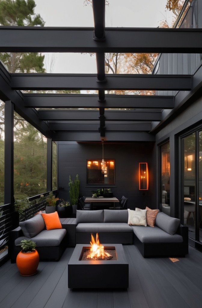 Dramatic Charcoal and Black Accents