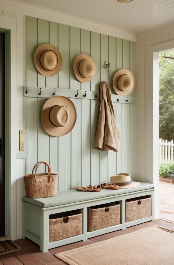 Mini Mudroom with Clever Layouts