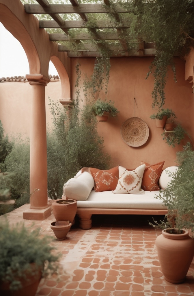 Earthy Terracotta with Cream Accents