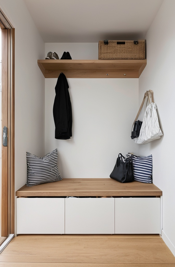 Hidden Storage for Clutter-Free Entrances