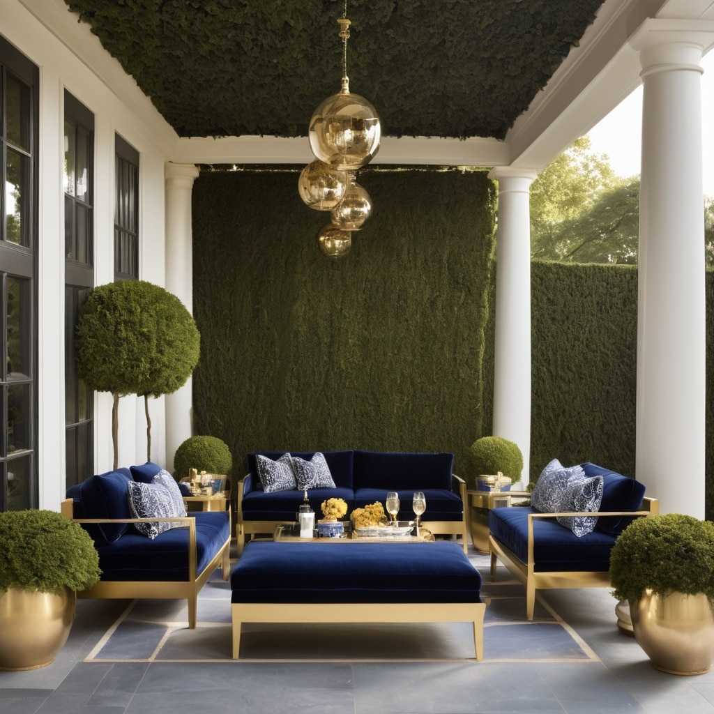 Deep Navy and Gold for Classic Glamour