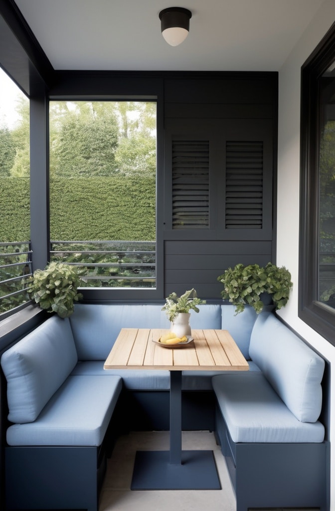 Gray and Blue Living Areas