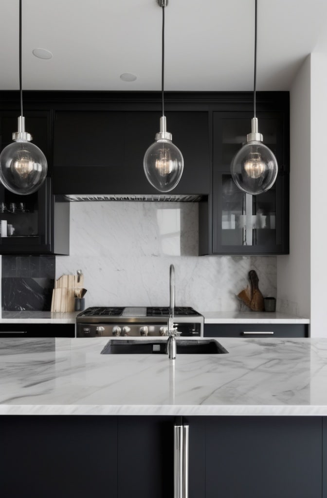 Black and White in Kitchen