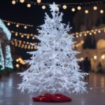 White Christmas Tree with Lights