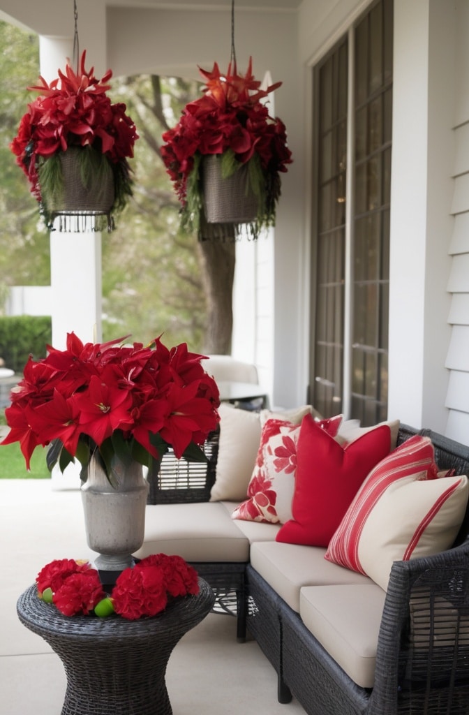 Red Florals Strategically