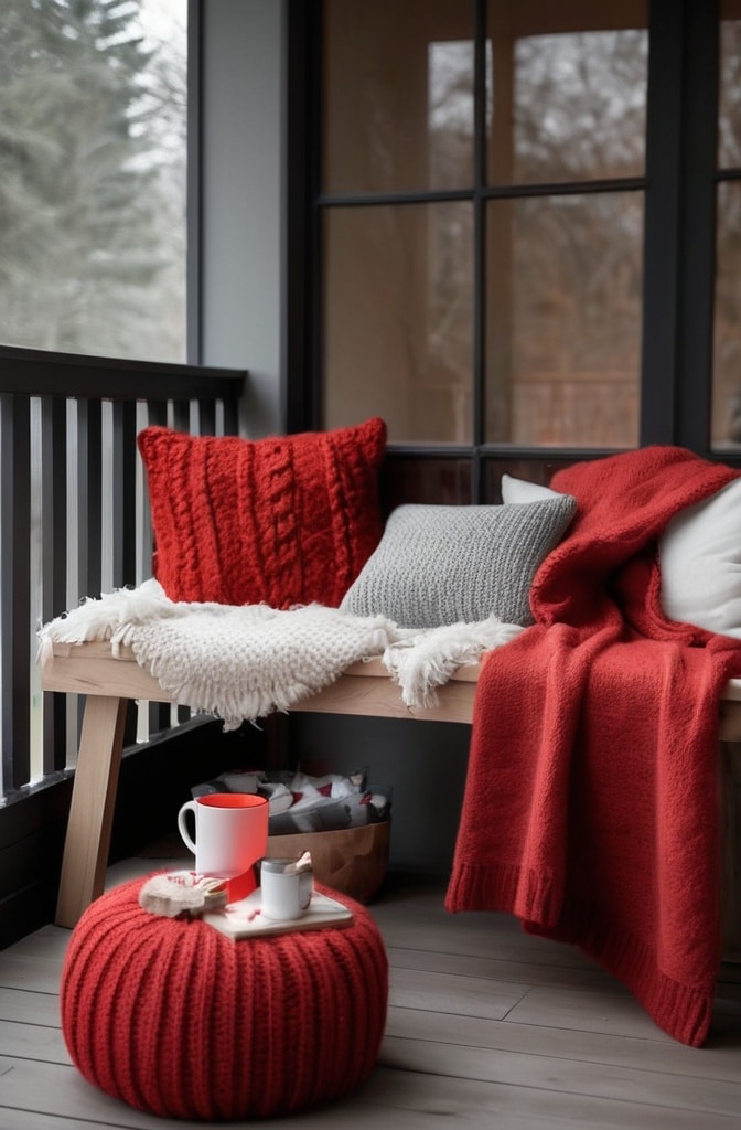 Knitted Red Elements