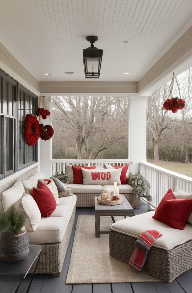 Red Accents for Neutral Living Rooms