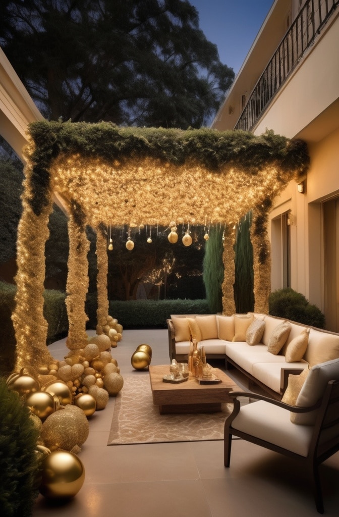 Visual Rhythm with Varying Gold Tones
