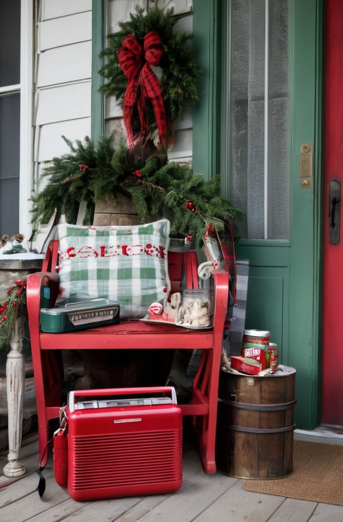 Vintage Red Christmas Elements