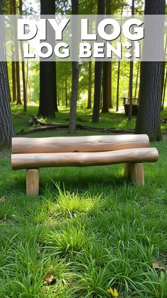 DIY Log Benches
