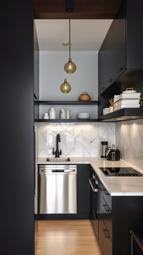 Compact Dark Kitchens