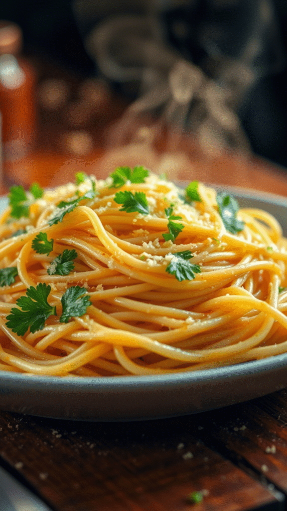 Spaghetti With Butter and Garlic