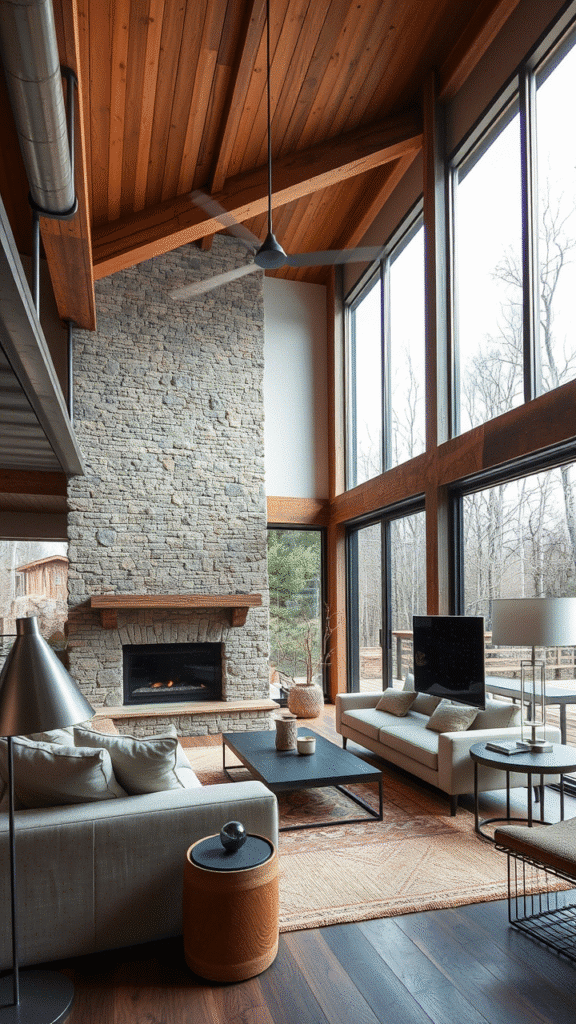 Materials Mix Blend Rustic with Modern