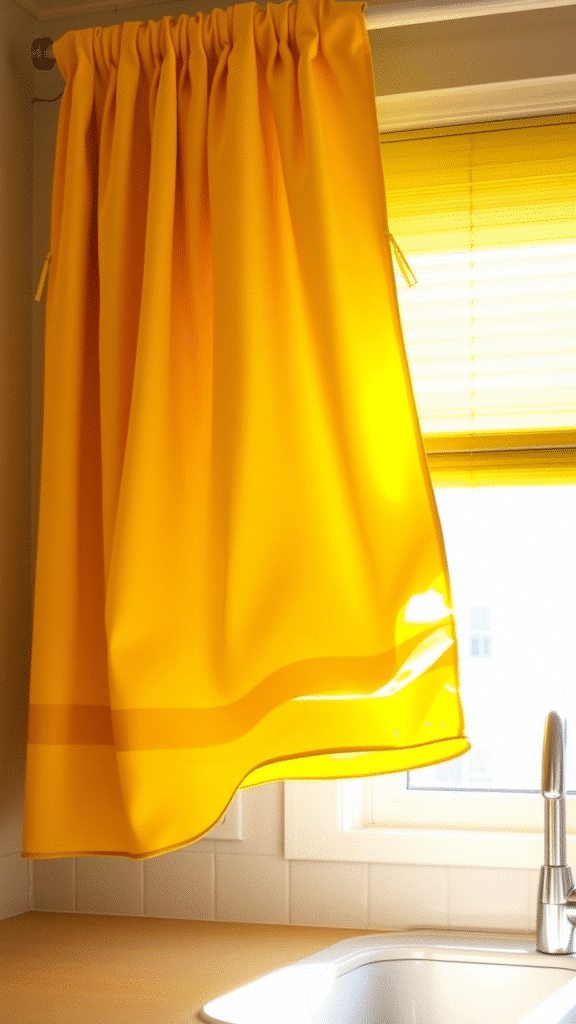 Yellow Curtains and Blinds