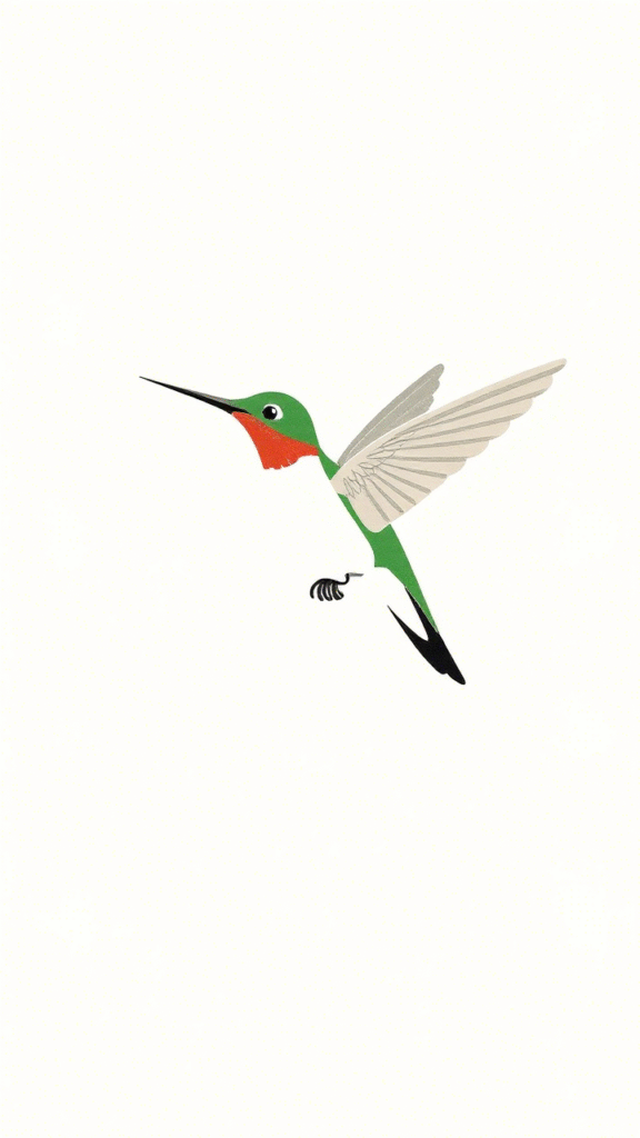 Minimalist Hummingbird