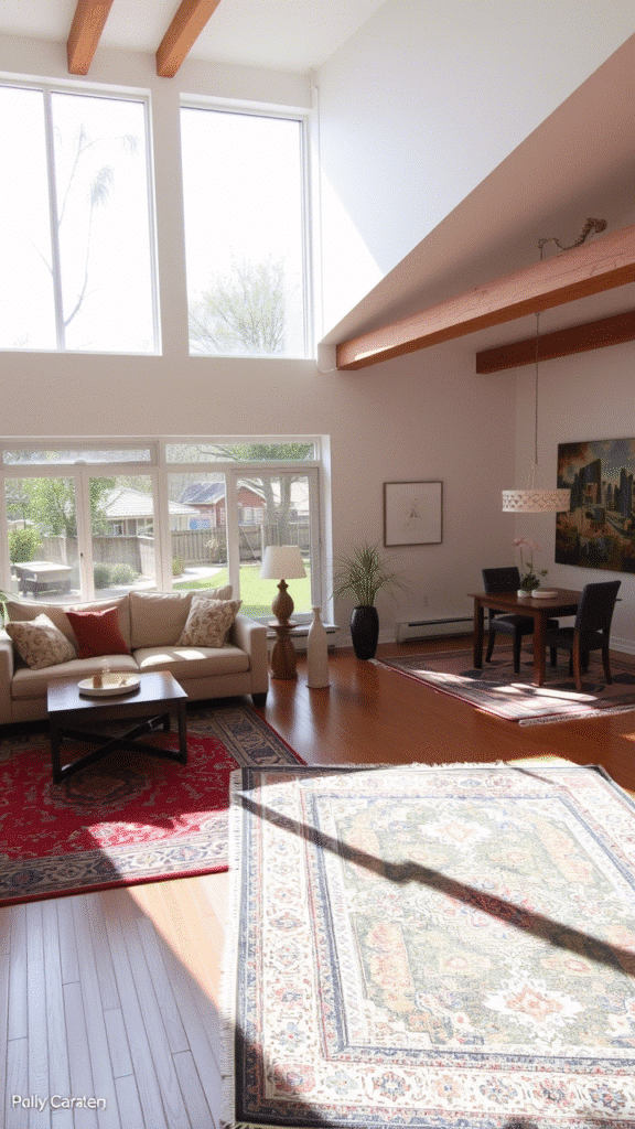 Define Zones with Area Rugs