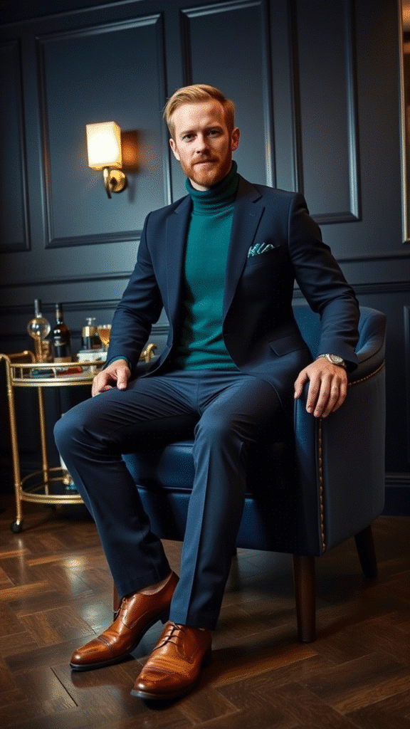 Teal + Navy Blue
