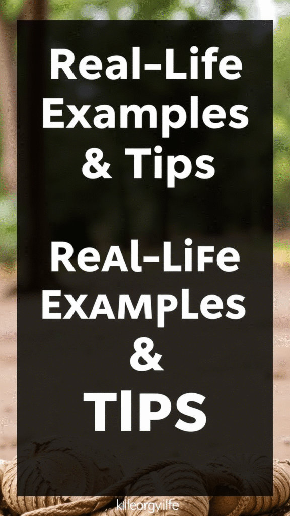 Real‑Life Examples & Tips