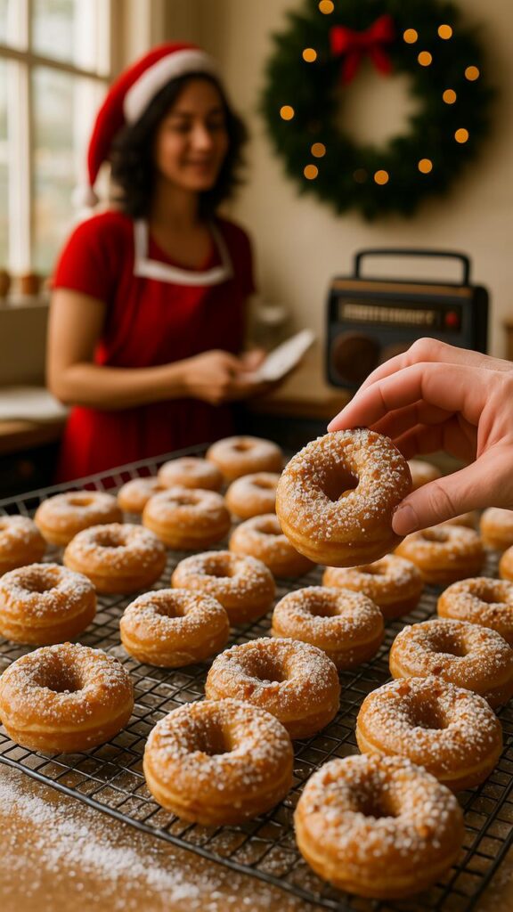 Baked Eggnog Donuts