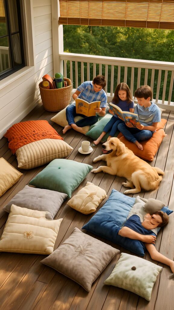 Cozy Throws and a Stack of Books