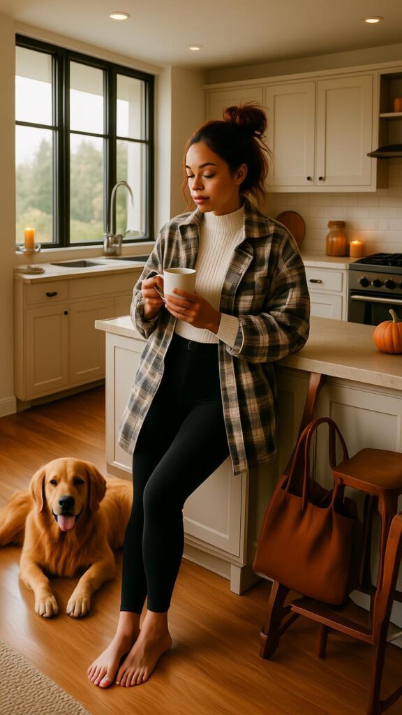 Shacket + Leggings = Weekend Goals