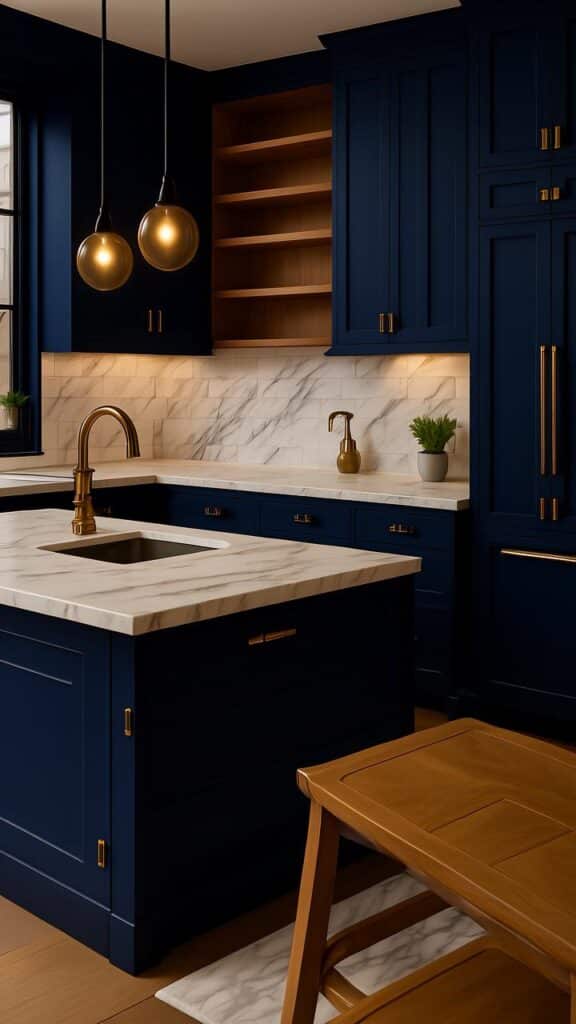 Navy Blue – Like a Tuxedo for Your Cabinets