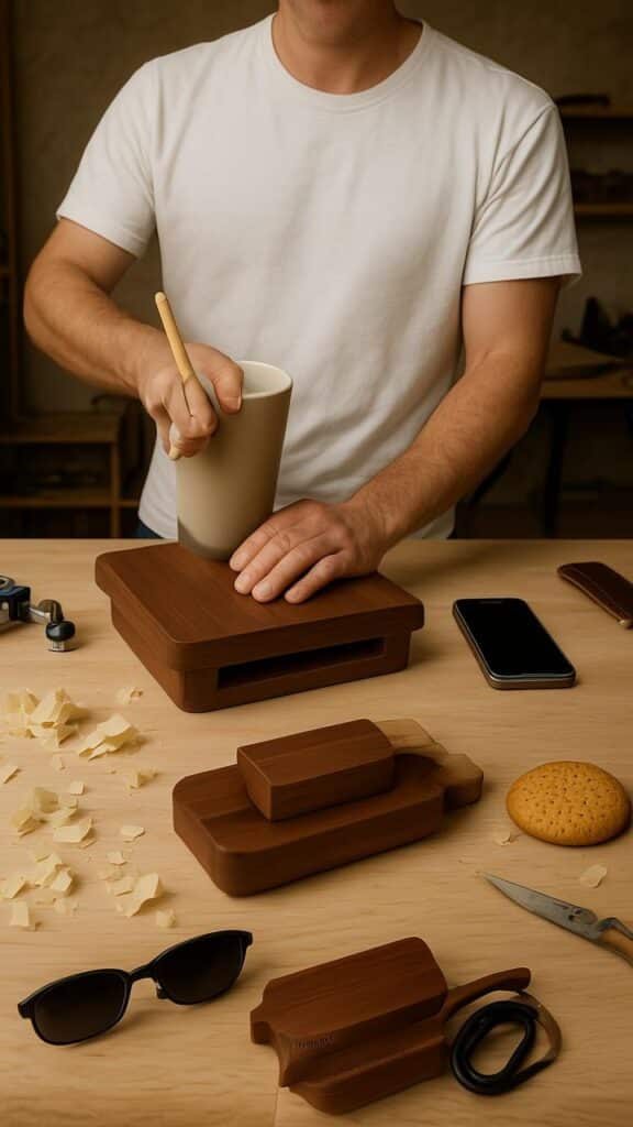 Handmade Wooden Phone Dock