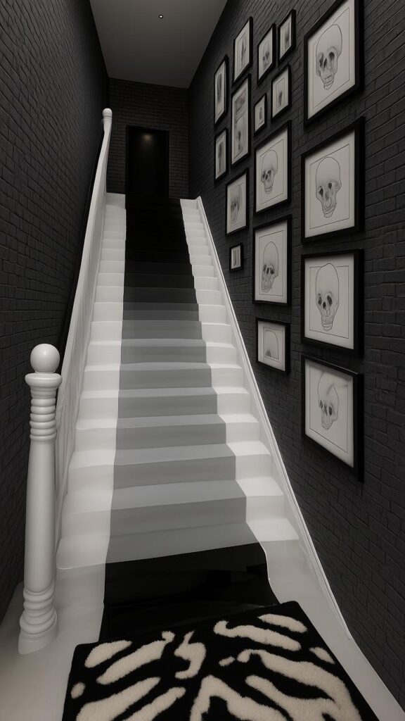 Noir and White Brick-Look Wallpaper