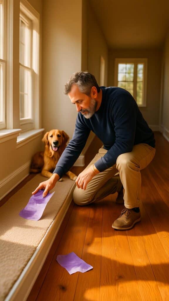 Dryer Sheets on Baseboards