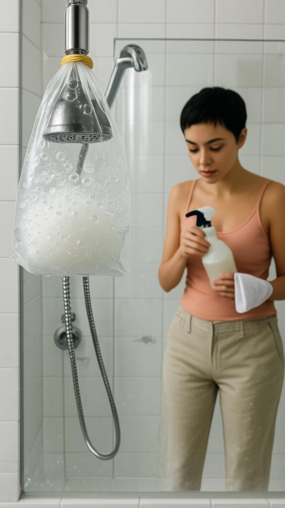 Vinegar Shower Head Soak