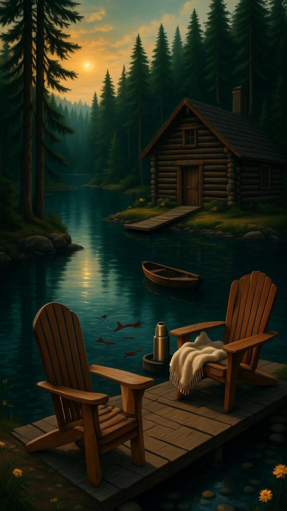 Rustic Cabin Pond