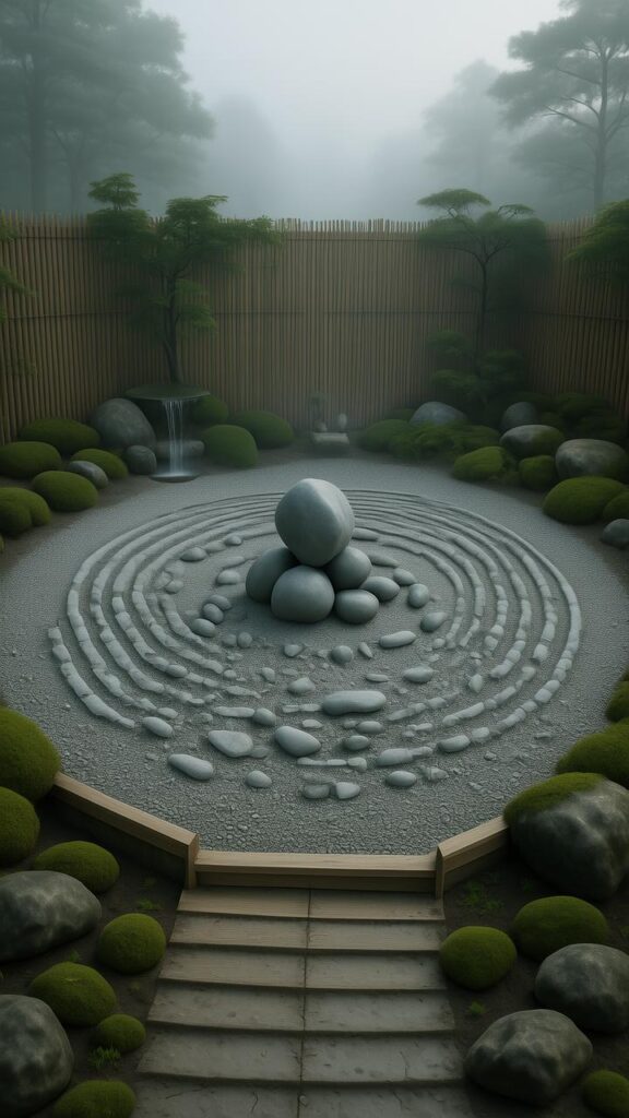 Circular Zen Rock Garden