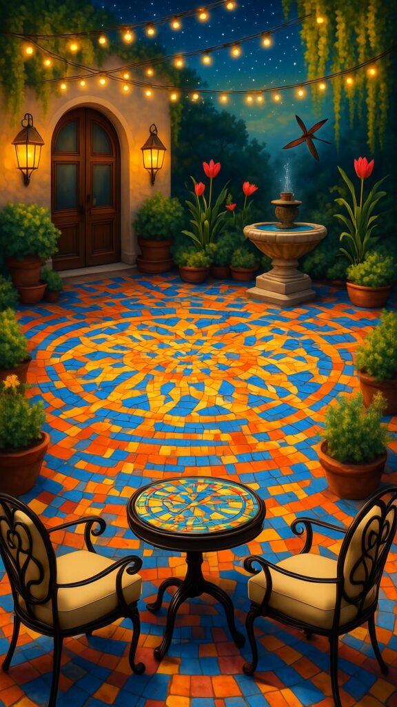 Mosaic Circle Patio