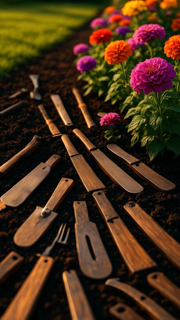 Tool Handle Garden Edging