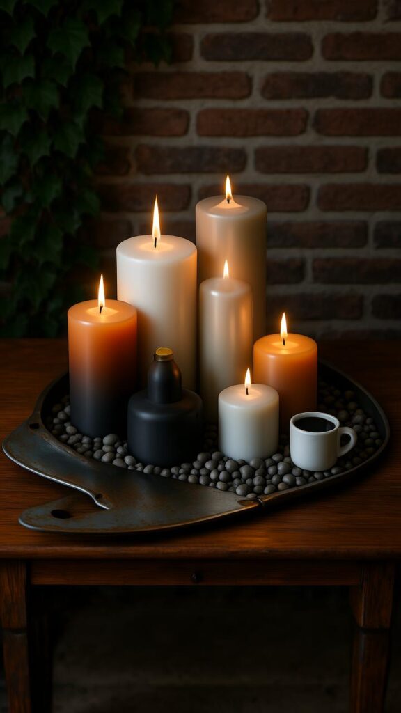 Hoe Blade Candle Tray