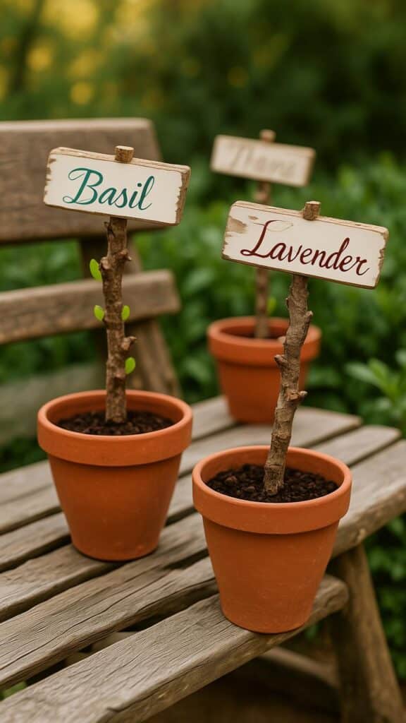 Rustic Twig Plant Markers
