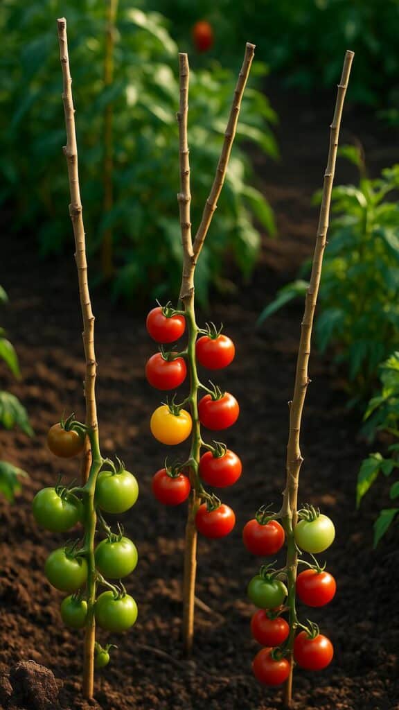 Twigs as Tomato Supports