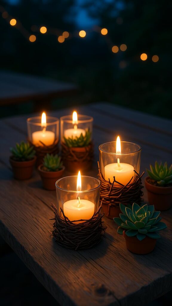 DIY Twig Candle Holders