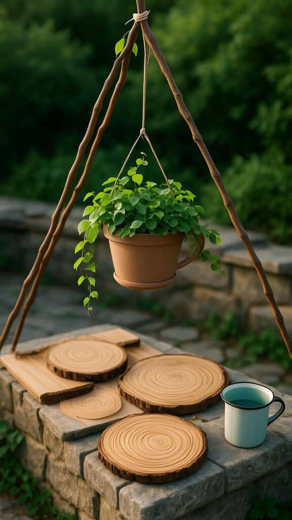 Simple Twig Plant Hangers