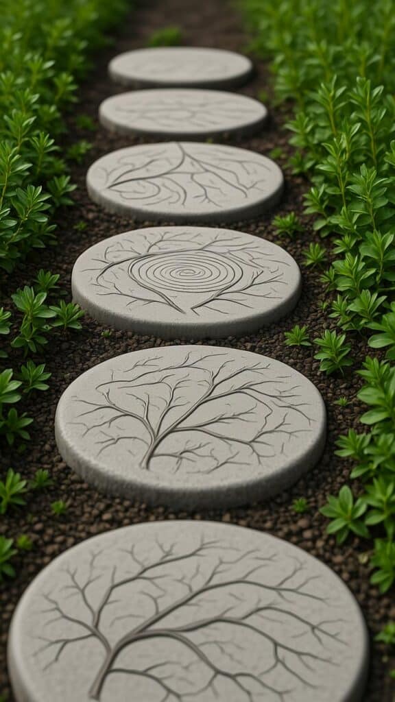 Twigs in Concrete for Garden Stones