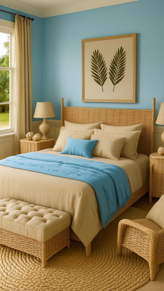 Sky Blue & Sandy Beige