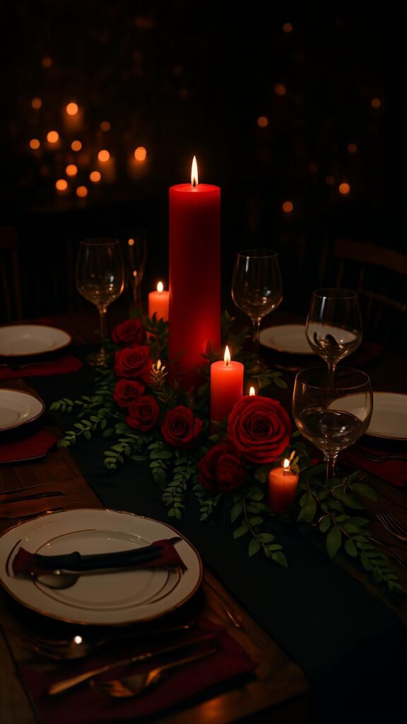 Moody Romance with Deep Reds