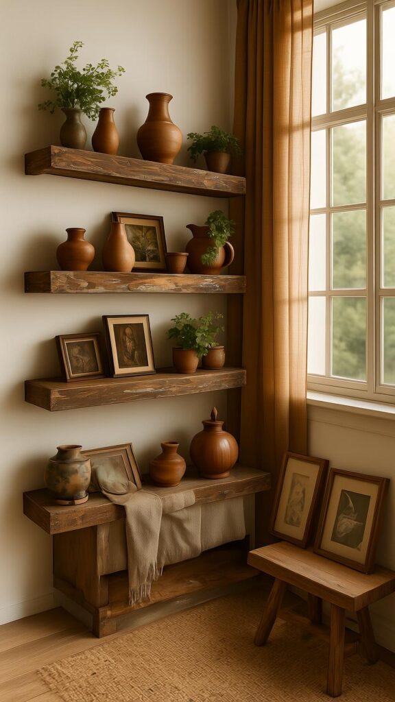 Reclaimed Wood Shelves That Look Like a Million Bucks