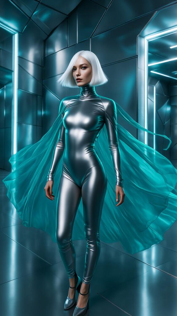 Teal + Silver Metallic