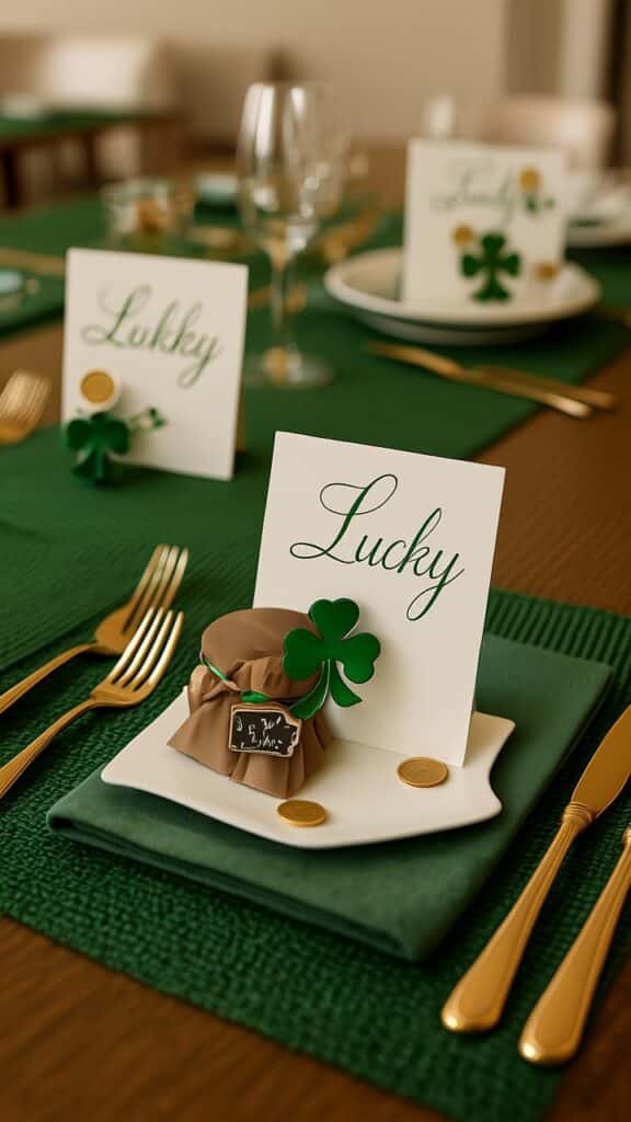 Shamrock Place Cards