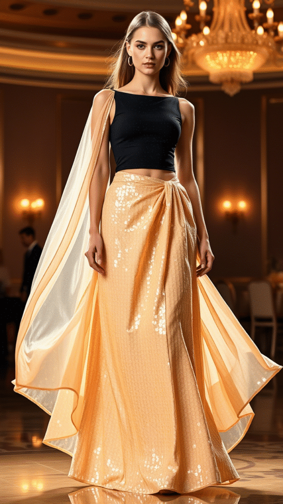 Champagne Sequin Maxi