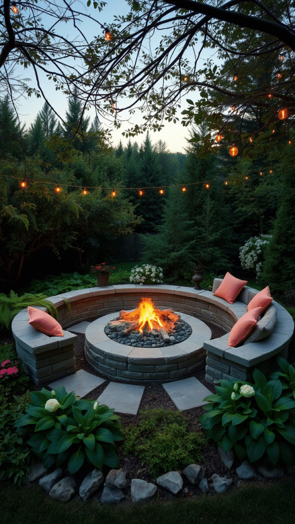 Central Fire Pit Nook