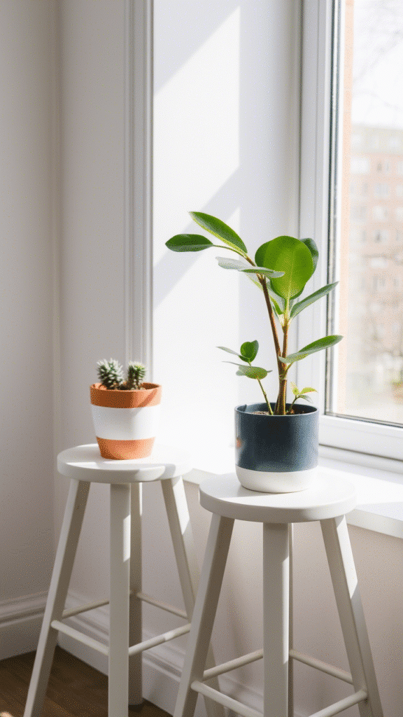 Use FROSTA Stools As Plant Stands