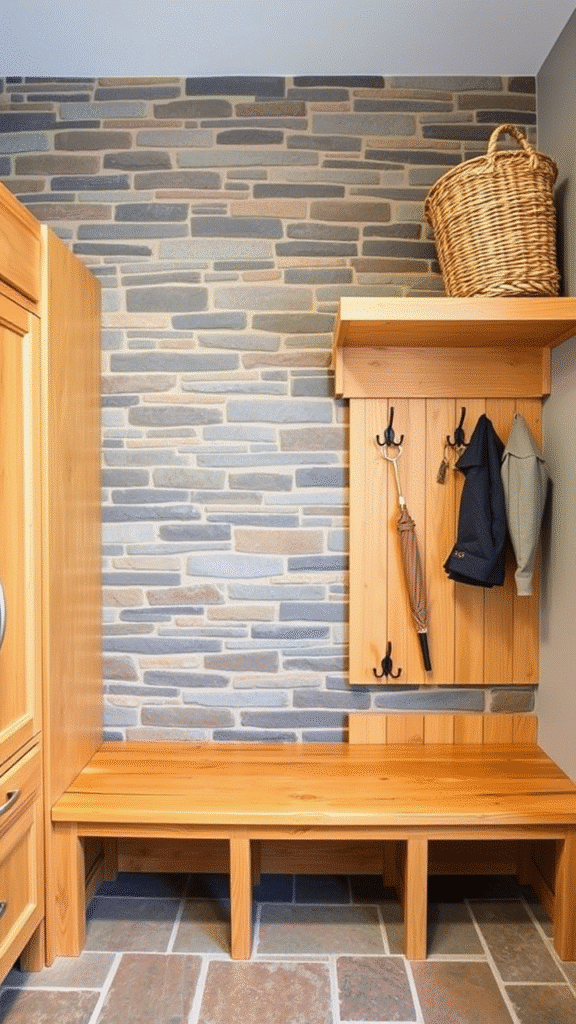 Stone Wall with a Laundry Room